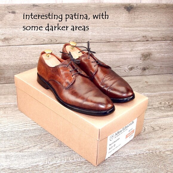 Allen Edmonds KENILWORTH 8 D Bourbon * add $15 new Cedar Trees - Picture 12 of 13